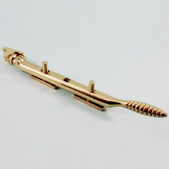 THD129/PB • 200mm • Polished Brass • Reeded End Casement Stay